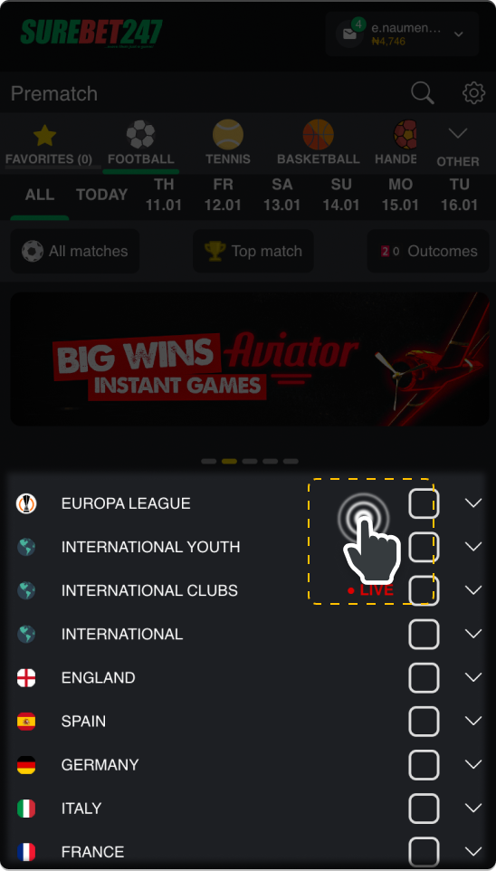 1. How to place a bet