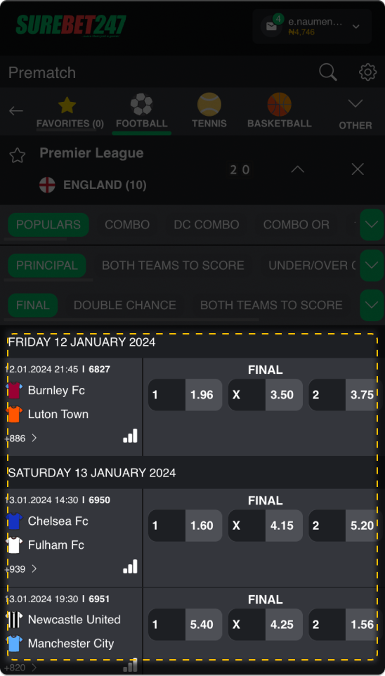1. How to place a bet